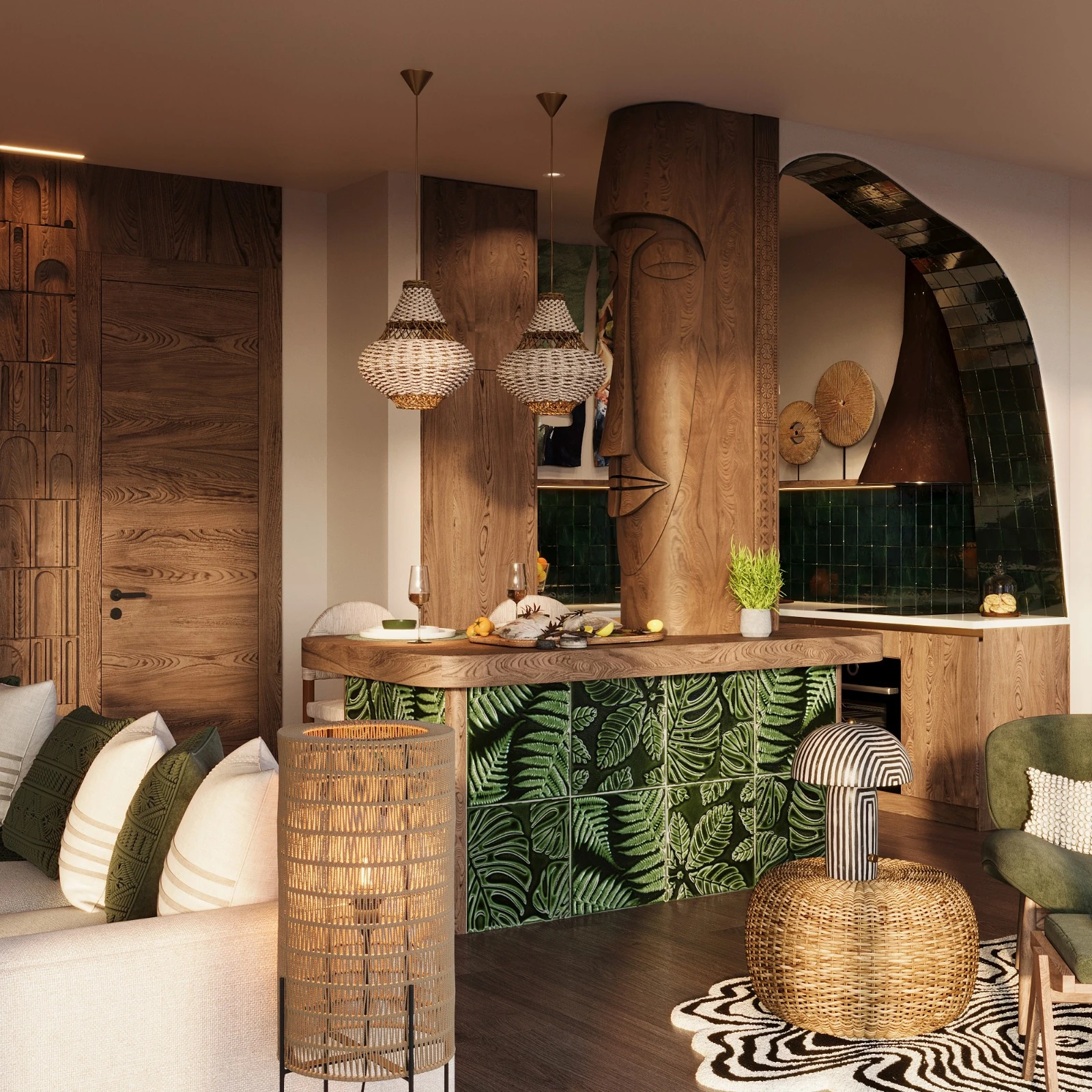 2 Bedroom residence, interior design visualisation