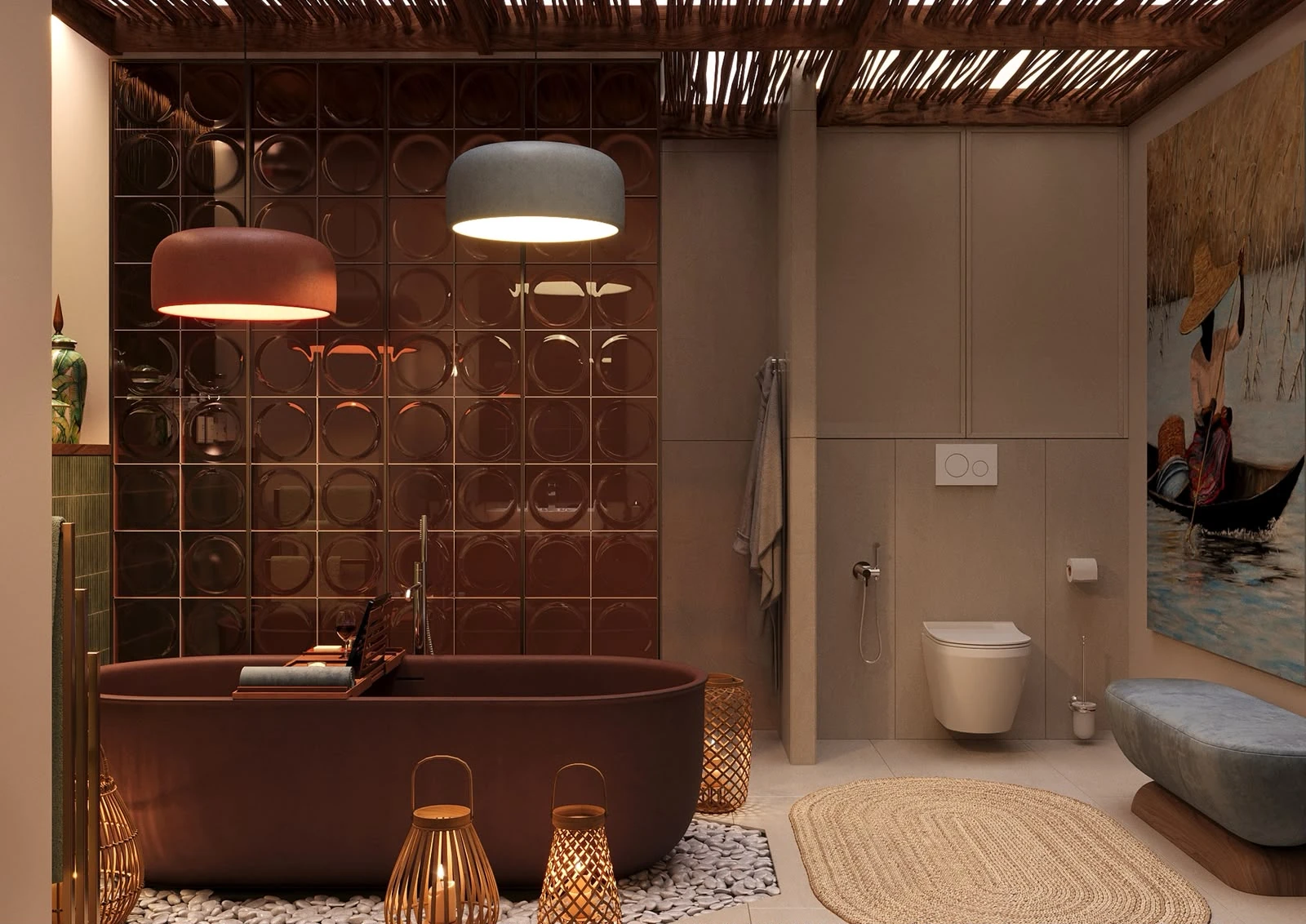 2 Bedroom residence, interior design visualisation