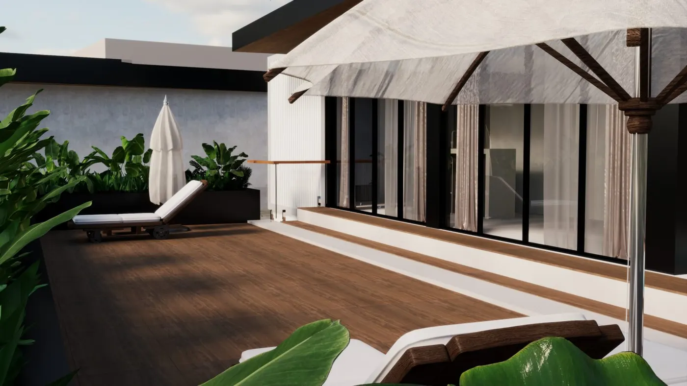 2 Schlafzimmer villa render
